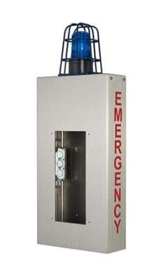 Aiphone WB-CE Wall Box with Caged Light and Emergency Lettering