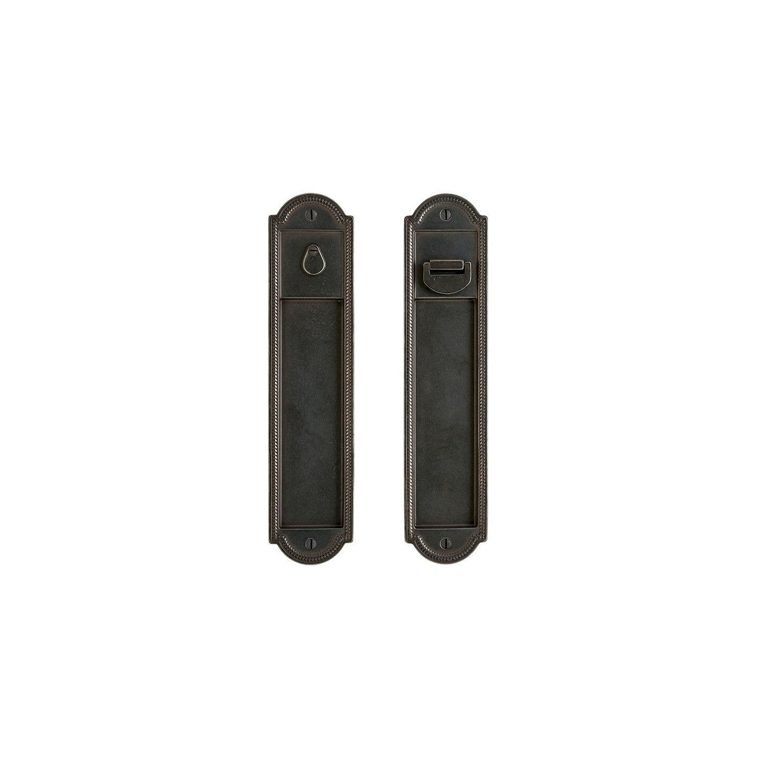 Rocky Mountain Hardware PDLFP025 Pocket Door Lock w/2 1/2" x 11" Ellis Flush Pull