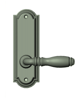 Rocky Mountain Hardware Ellis Screen Door Lock Set, 2" x 6" Escutcheon