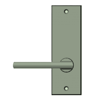 Rocky Mountain Hardware Metro Screen Door Lock Set, 2" x 6" Escutcheon