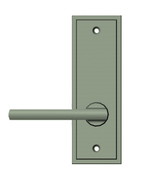 Rocky Mountain Hardware Stepped Screen Door Lock Set, 2" x 6" Escutcheon
