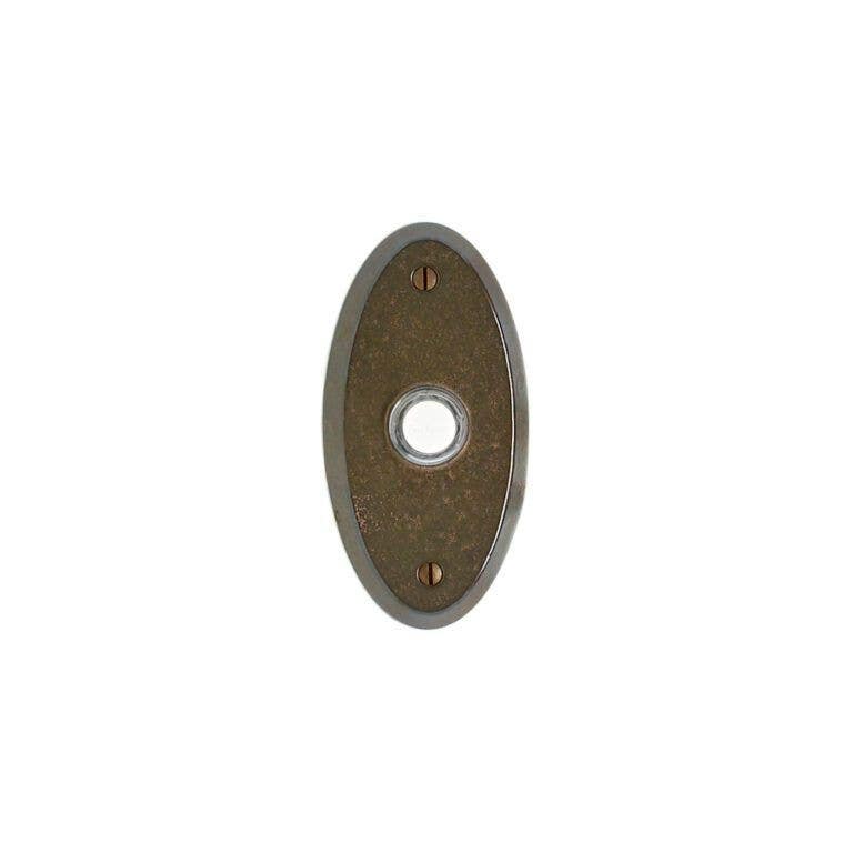 Rocky Mountain Hardware DBBE501 Oval Door Bell Button, 2 5/8" x 5 1/4" Escutcheon
