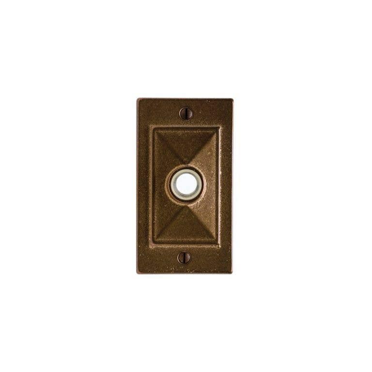 Rocky Mountain Hardware DBBE21005 Mack Door Bell Button, 2 1/2" x 4 1/2" Escutcheon