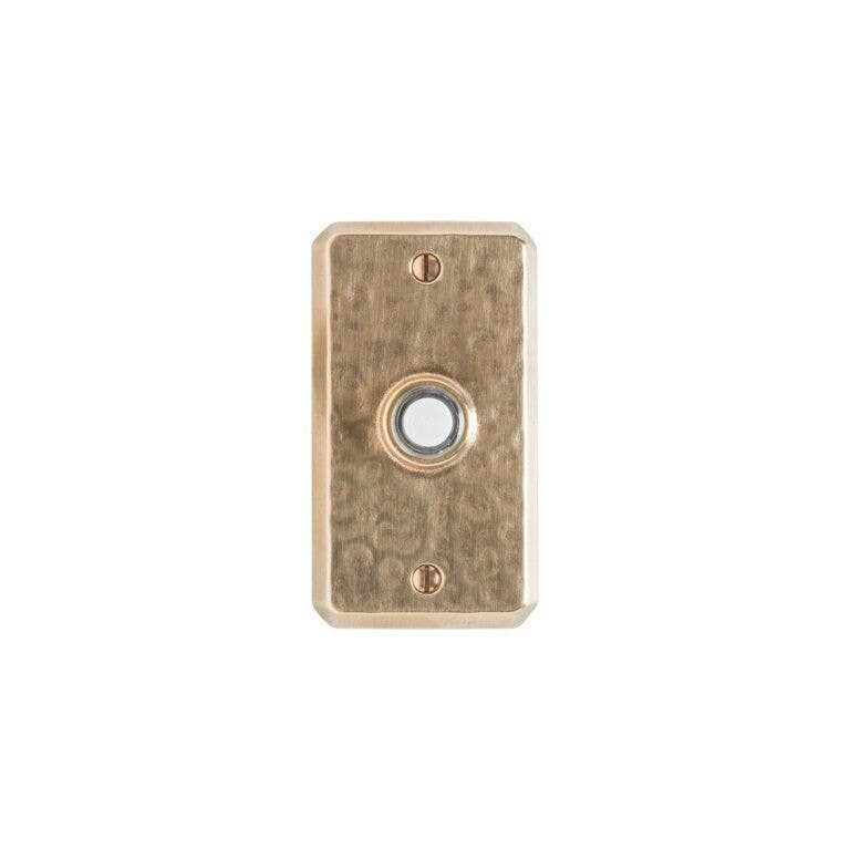 Rocky Mountain Hardware DBBE30403 Hammered Door Bell Button, 2 1/2" x 4 1/2" Escutcheon
