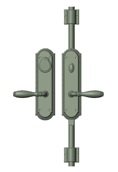 Rocky Mountain Hardware Ellis Cremone Bolt, 3" x 11" Escutcheon