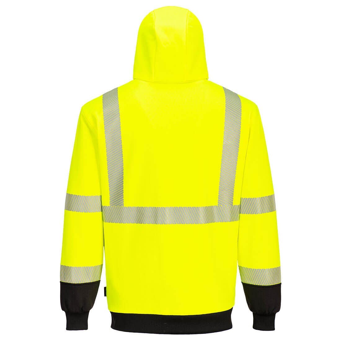 Portwest UB325 Hi-Vis Thermal Two Tone Zipped Hoodie, Yellow/Black