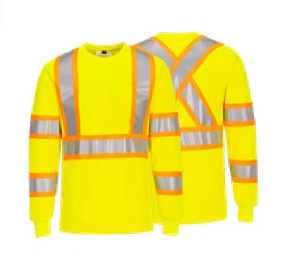 Portwest CA111 X Back Contrast Tape Long Sleeve T-shirt