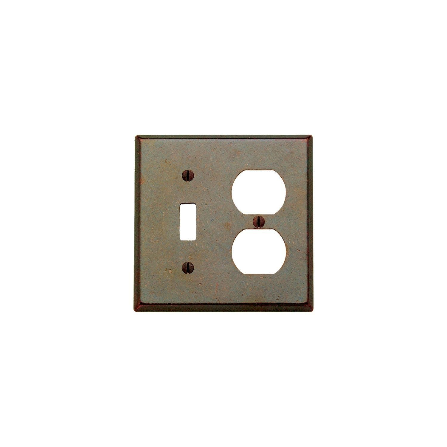 Rocky Mountain Hardware SPOP2 Combination Switch and Outlet Cover, 4 9/16" x 4 9/16"