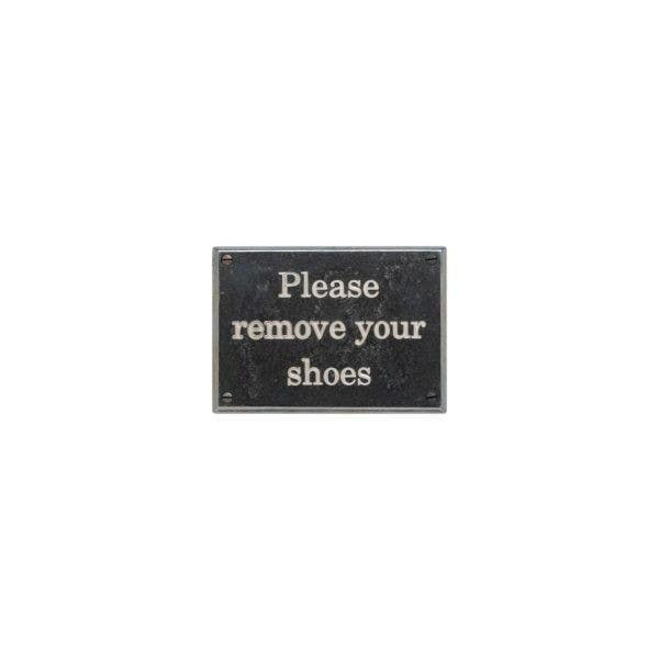 Rocky Mountain Hardware PL200 "Please Remove Your Shoes" Plaque, 6 7/16" x 4 9/16"