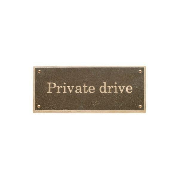 Rocky Mountain Hardware PL250 "Private Drive" Plaque, 5 1/2" x 13"