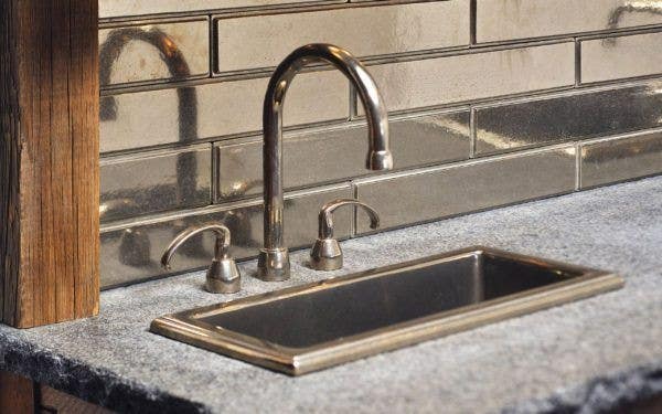 Rocky Mountain Hardware SK410 Oasis Sink with drain, 9 3/4" x 22 1/8" x 8 1/16"