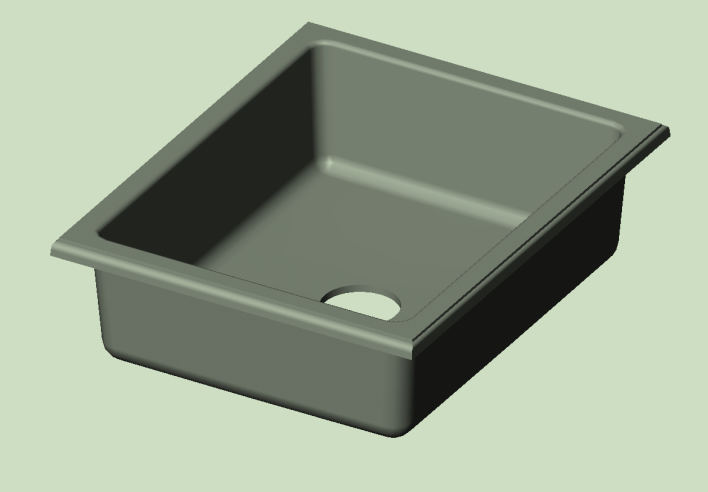 Rocky Mountain Hardware SK417 Lago I Sink with drain, 17 7/8" x 22 1/8" x 6 1/8"