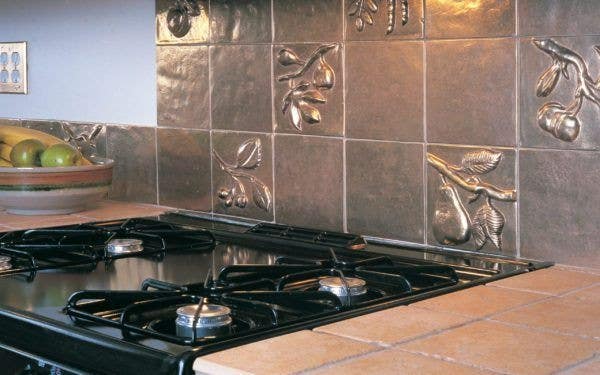 Rocky Mountain Hardware TT220 Aspen Leaf Tile, 4" x 4"