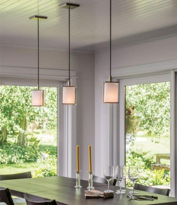 Rocky Mountain Hardware PE455 Alpha Square Glass Pendant, 4 3/4" x 8 11/16"