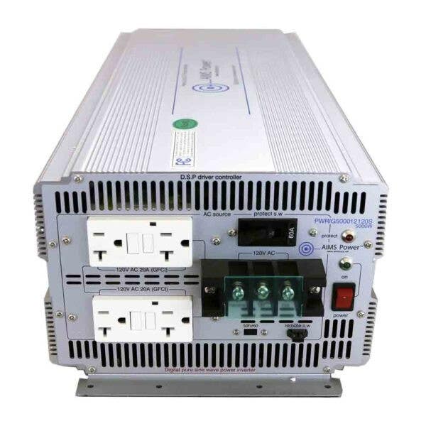 Aims Power PWRIG500048120S 5000 Watt Pure Sine Power Inverter- 48V 50/60 hz- Industrial