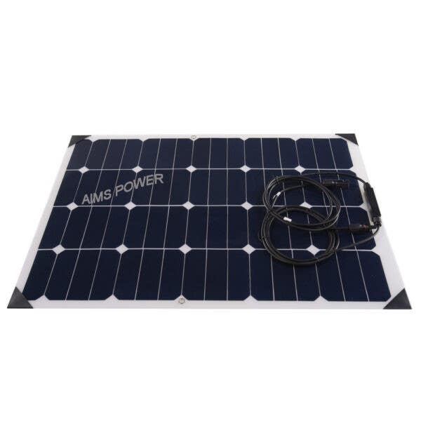Aims Power PV60SLIM 60 Watt Flexible Bendable Slim Solar Panel Monocrystalline