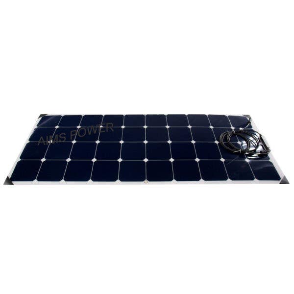 Aims Power PV130SLIM 130 Watt Flexible Bendable Slim Solar Panel Monocrystalline