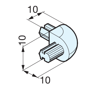 Sugatsune EX90 FLUQS End Cap, Finish-Matte Silver