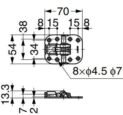 Sugatsune FD30-CH Center Hinge