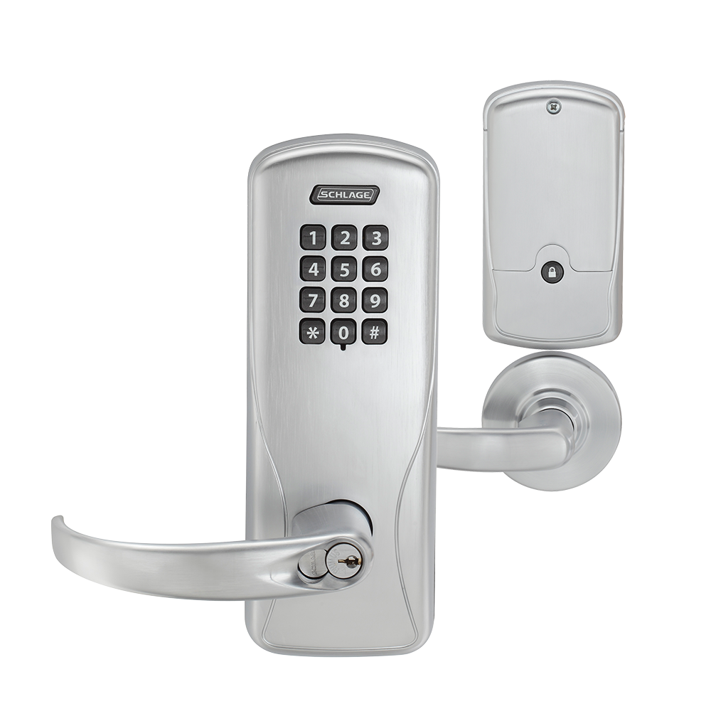 Schlage CO-100-CY Standalone Keypad Programmable Lock, Cylindrical Chassis w/ Keypad Reader