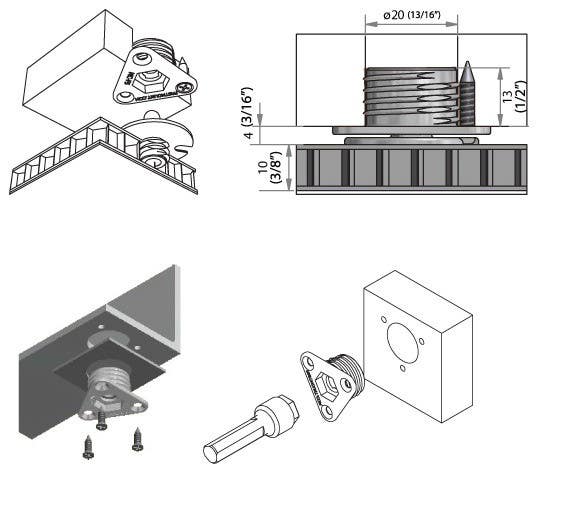 Sugatsune MC-F5 Fastmount 5 Kg Female Clip For MC-05