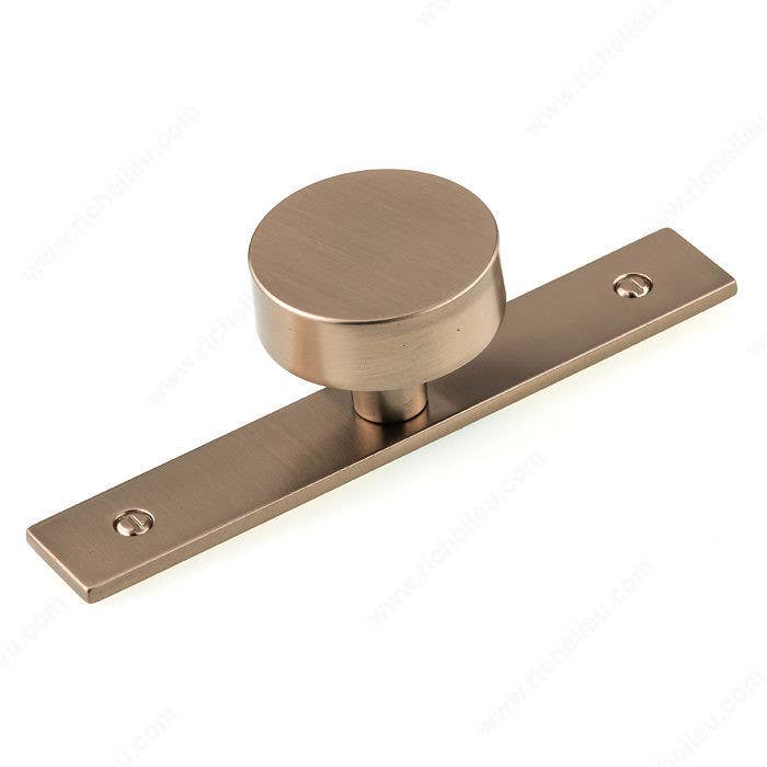Richelieu BP229540 Modern Metal Wardrobe Knob and Backplate