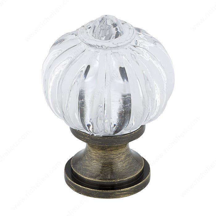 Richelieu BP4035 Eclectic Acrylic and Metal Knob