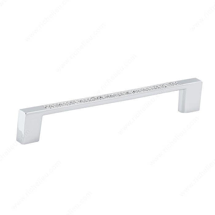 Richelieu BP3535 Modern Metal and Crystal Pull
