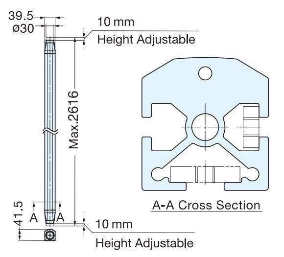 Sugatsune XL-US02-S007 Main Frame (2 Slot), Length-102-3/8"