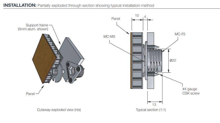 Sugatsune MC-05 Fastmount Metal Clip Set