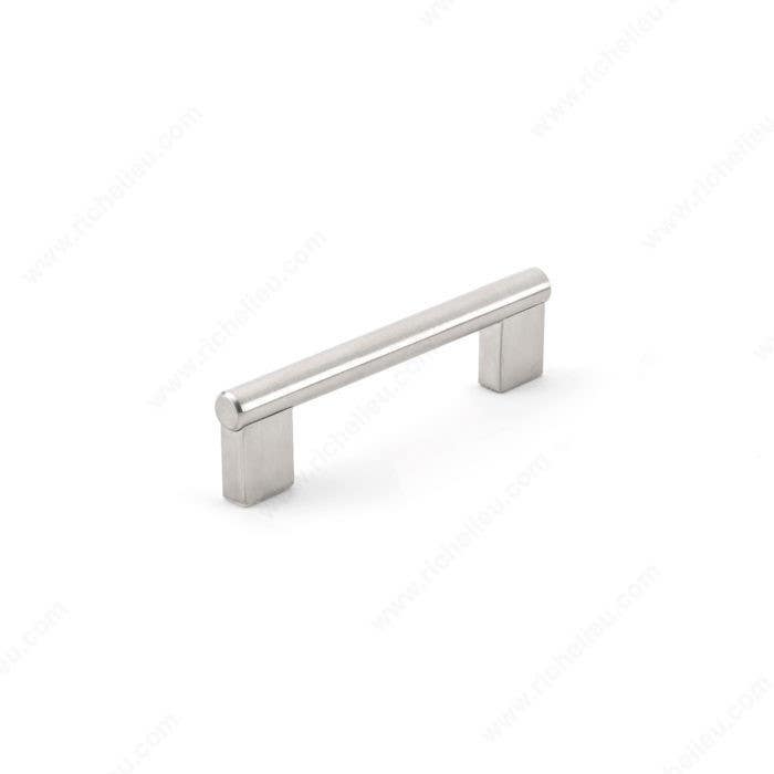 Richelieu 7516 Modern Stainless Steel Pull, Square Stainless Steel Base