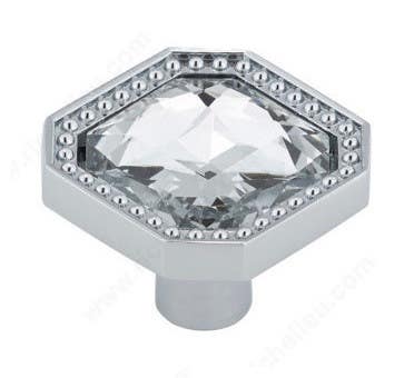 Richelieu BP262603014001 Modern Metal and Crystal Knob