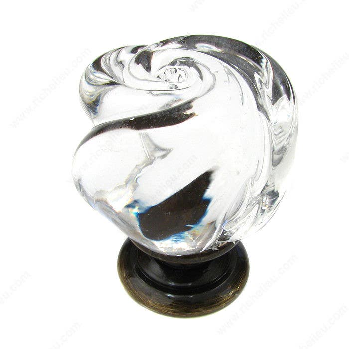 Richelieu 9030 Traditional Murano Glass and Metal Knob
