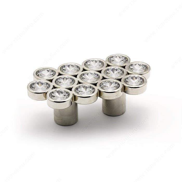 Richelieu 3078321401 Modern Swarovski Crystal and Metal Pull