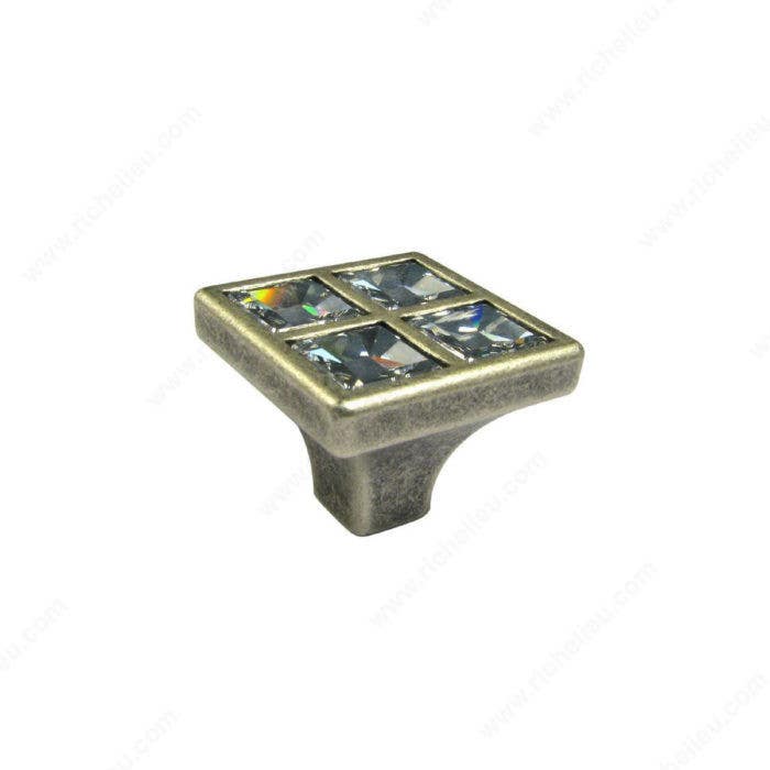 Richelieu 24227 Transitional Swarovski Crystal and Metal Knob