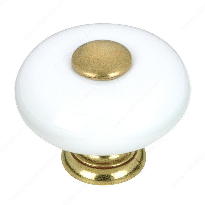 Richelieu BP3381 Eclectic Ceramic and Metal Knob