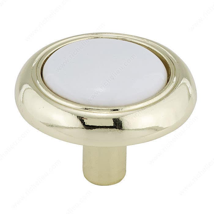 Richelieu BP381613030 Eclectic Metal and Ceramic Knob