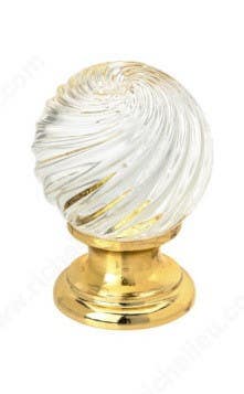 Richelieu 991213011 Traditional Crystal and Brass Knob