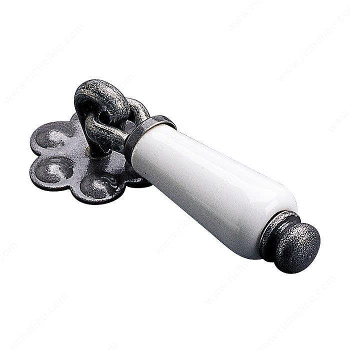 Richelieu 9004690830 Traditional Iron & Limoges Porcelain Pull