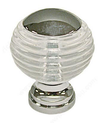 Richelieu BP25814011 Modern Brass & Acrylic Knob