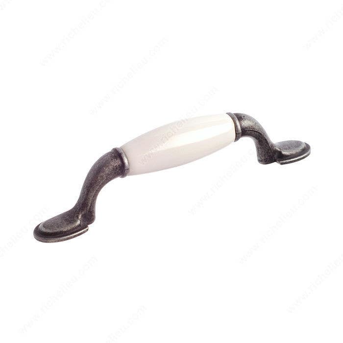 Richelieu BP3809690730 Traditional Ceramic and Metal Pull