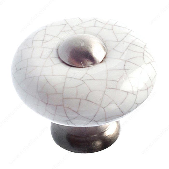 Richelieu BP334771 Ecletic Ceramic and Metal Knob