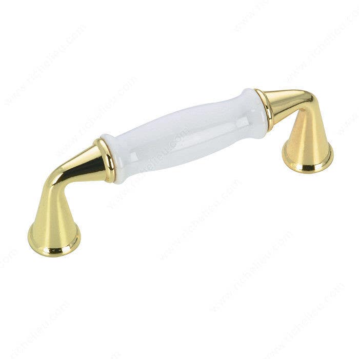 Richelieu BP441713030 Traditional Ceramic and Metal Pull