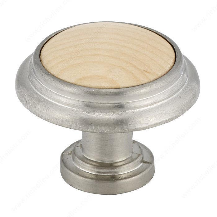 Richelieu BP420195151 Traditional Metal and Wood Knob