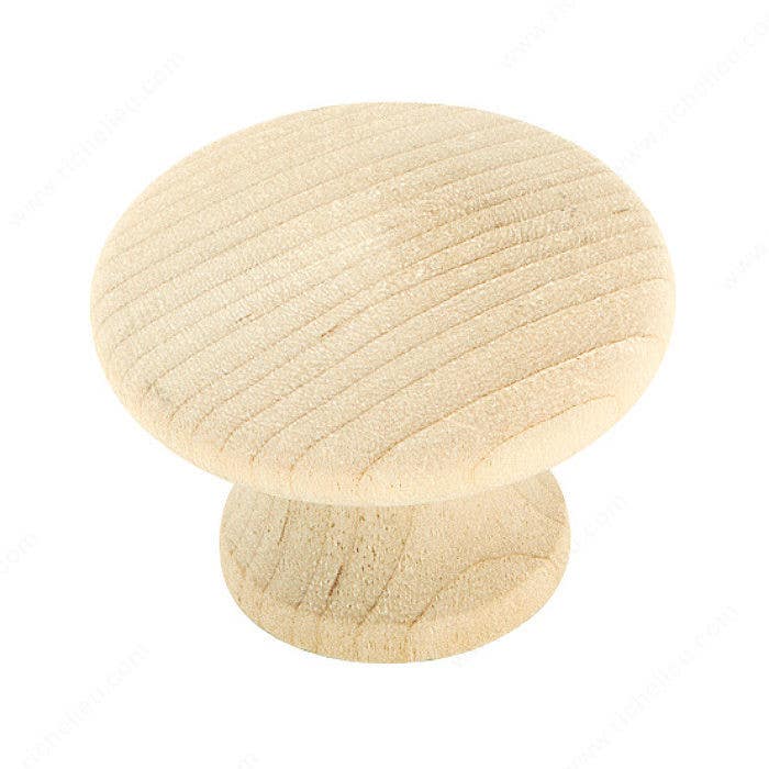 Richelieu BP811WD Solid Wood Knob