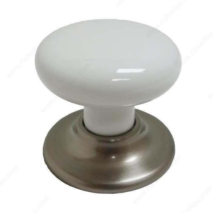 Richelieu BP321519530 Classic Ceramic and Metal Knob