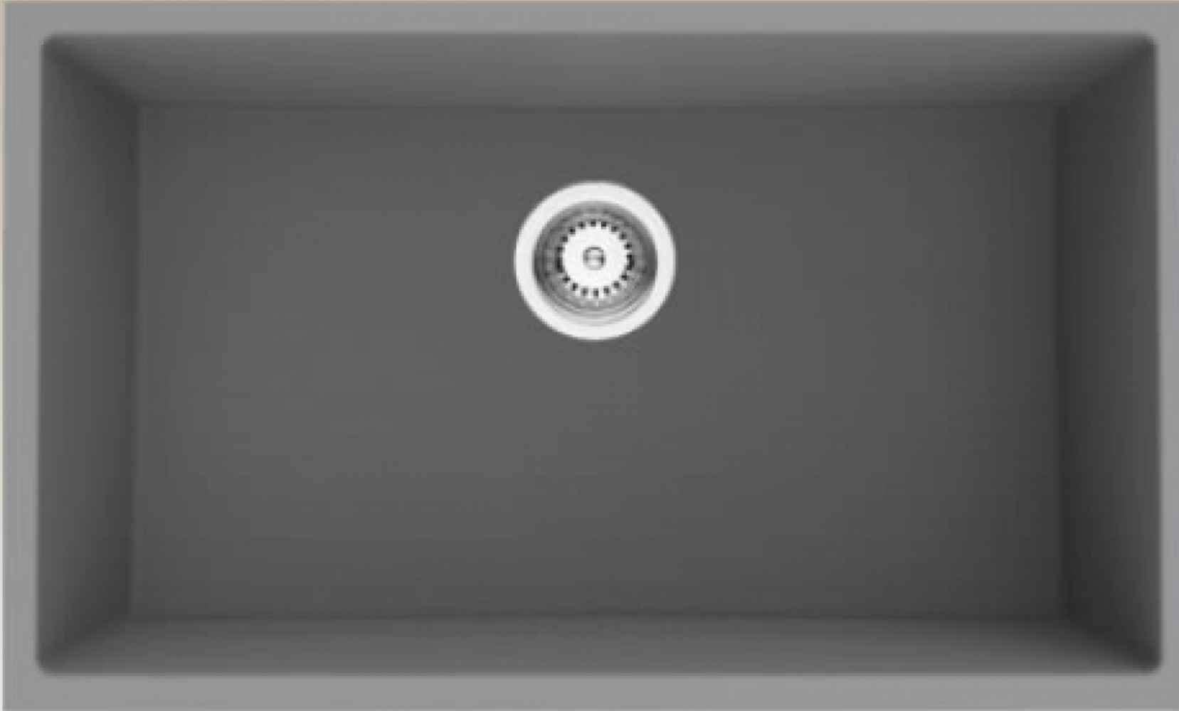 American Imaginations 2ZQO1 25" Grey Granite Composite Kitchen Sink w/ 1 Bowl, CSA Approved