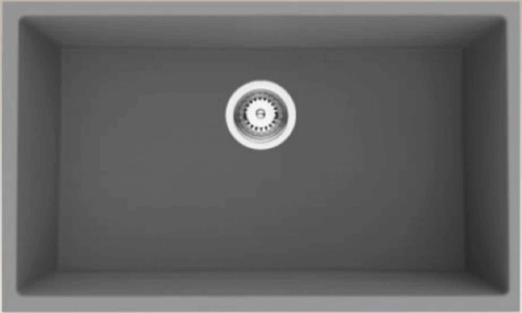 American Imaginations 2ZQLN 34" Grey Granite Composite Kitchen Sink w/ 1 Bowl, CSA Approved