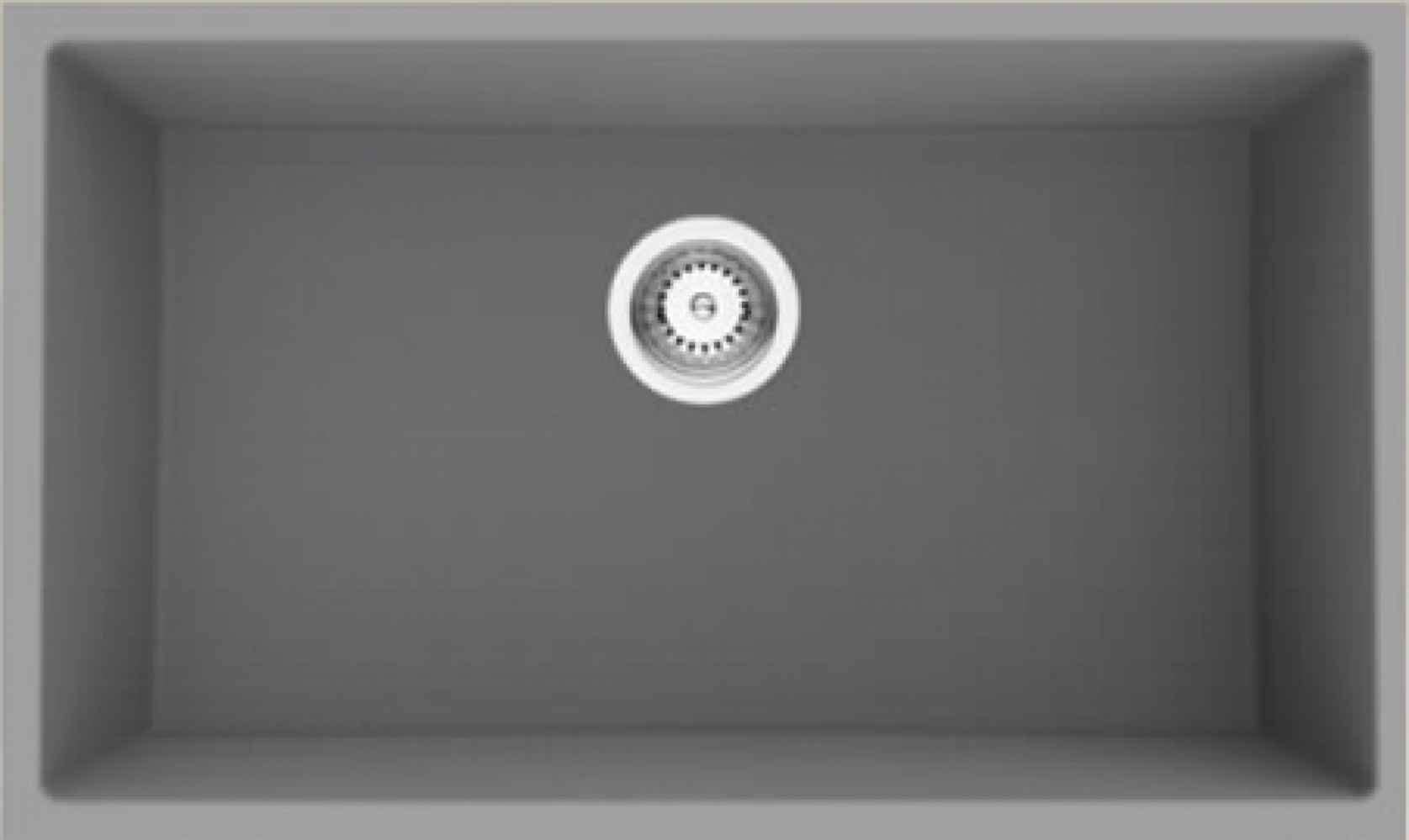 American Imaginations 2ZQNT 27" Grey Granite Composite Kitchen Sink w/ 1 Bowl, CSA Approved