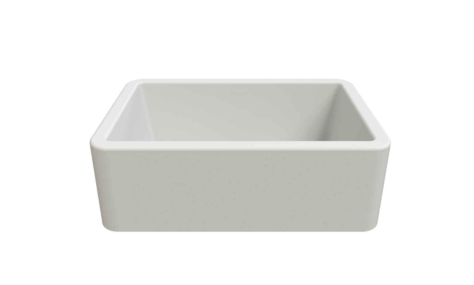 American Imaginations 2ZQO7 30" White Granite Composite Kitchen Sink w/ 1 Bowl, Semi Recessed